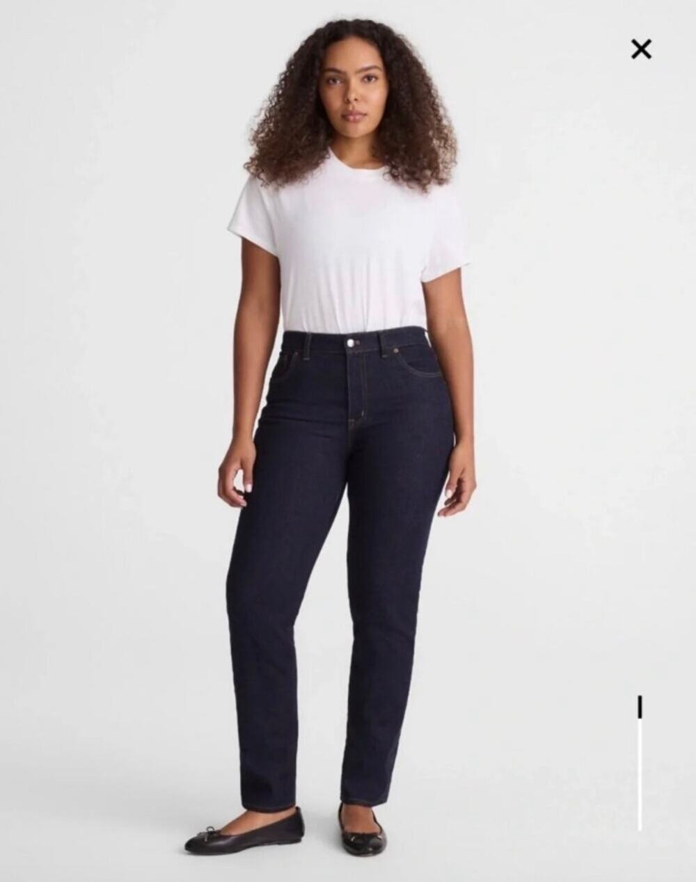 Madewell The Jules Slim Straight Classic Dark Wash Indigo Rinse Denim Jeans 33
